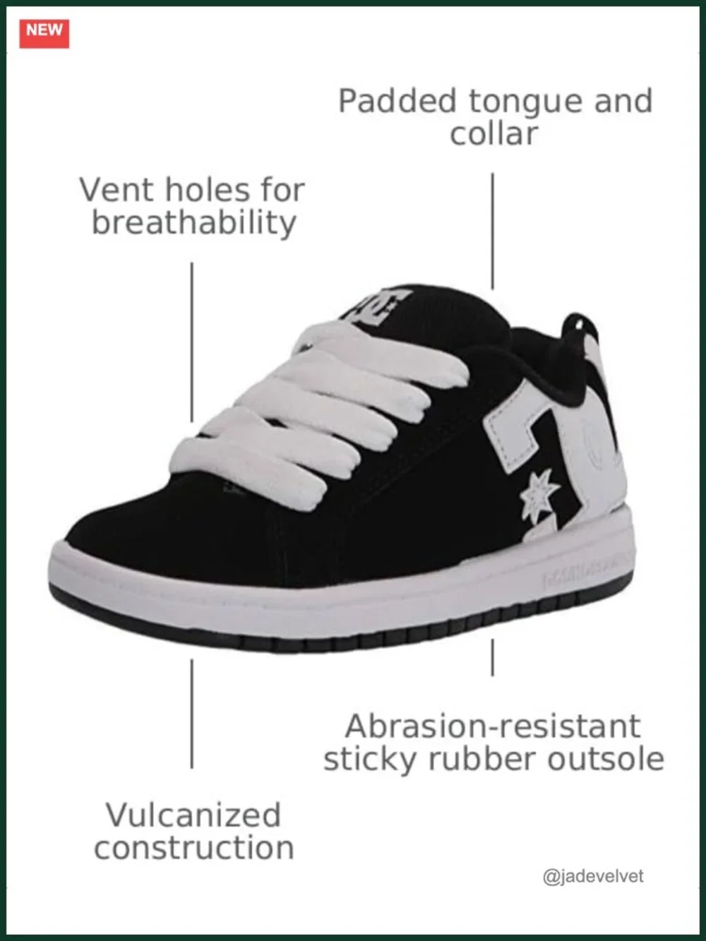Boys Court Graffik Low Top Skate Shoe Sneaker Size